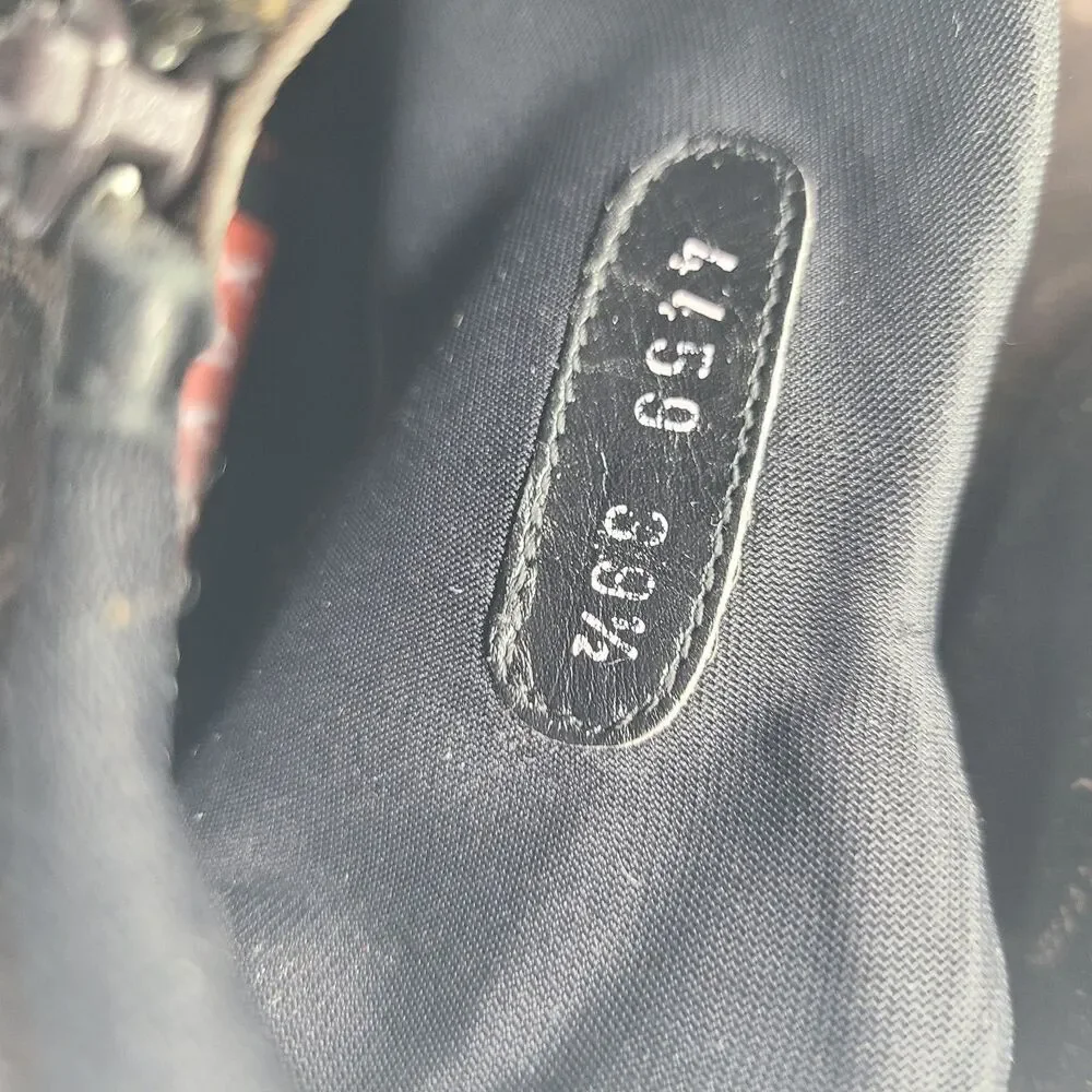 VTG Prada Sport Ankle Boots Women ITALY brown suede flat zip 4459 39.5 US 9.5 - Picture 11 of 15